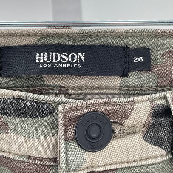 Hudson Barbara Super Skinny Camo High Rise Stretch Slim Fit Ankle Jeans 26 - Picture 7 of 13